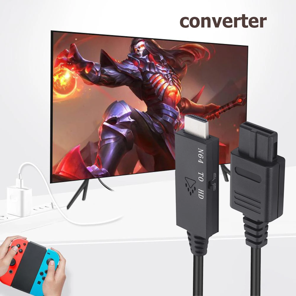 1m Game Console Converter Fit for Nintendo 64 To HDMI-compatible Digital Cable Converter Adapter Plug and Play for SNES/NGC/SFC