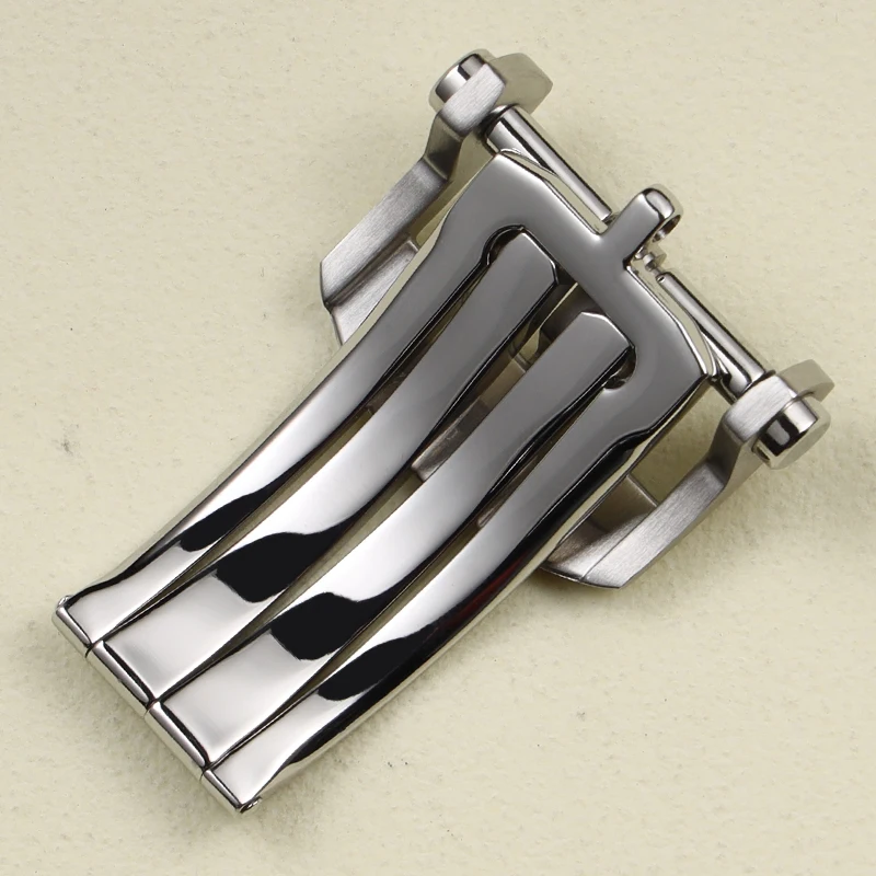 high quality 20mm silver stainless steel folding wacth buckle for Breitling watchband deployment clasp