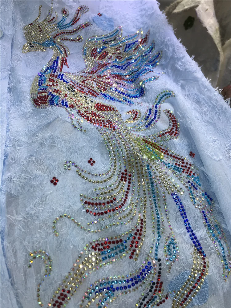 Fashion Women's 2024 Summer New Rhinestone Shirt High Luxury Phoenix Embroidery Polka Dot Light Breathable Loose Mid-Length Coat