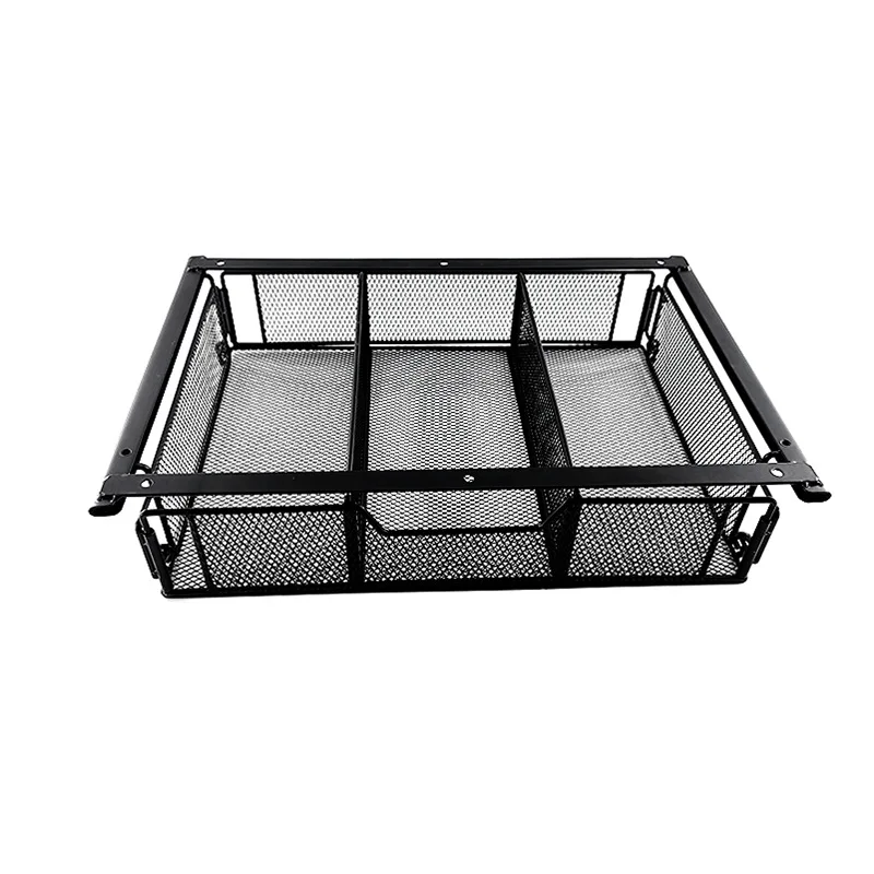 Wrought Iron Computer Office Desk Drawer Storage Rack Office Supplies Stationery Storage Pull Rack