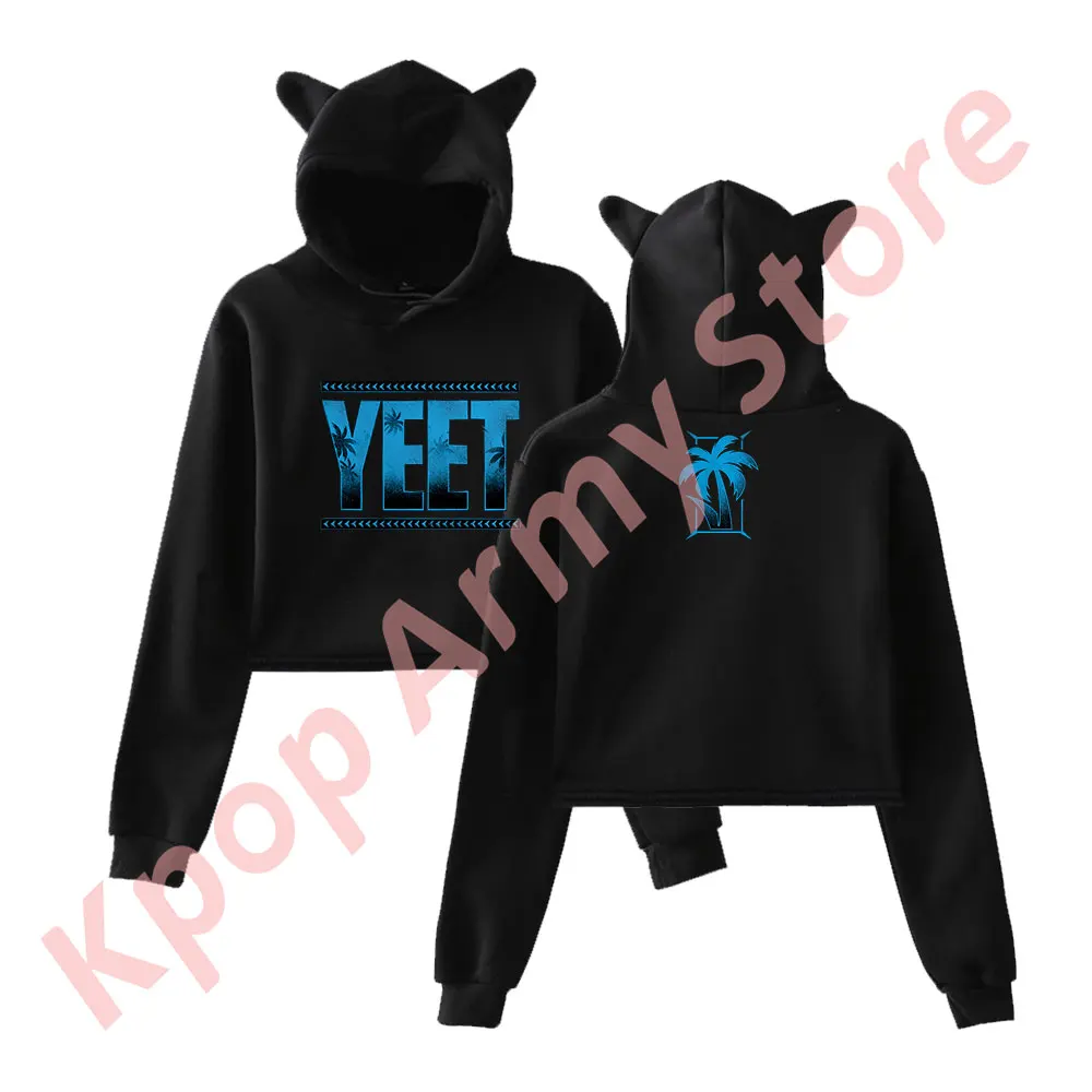 

Jey Uso Yeet Merch Pullover Female Cat Ears Hoodie Long Sleeve Top Women's Clothes