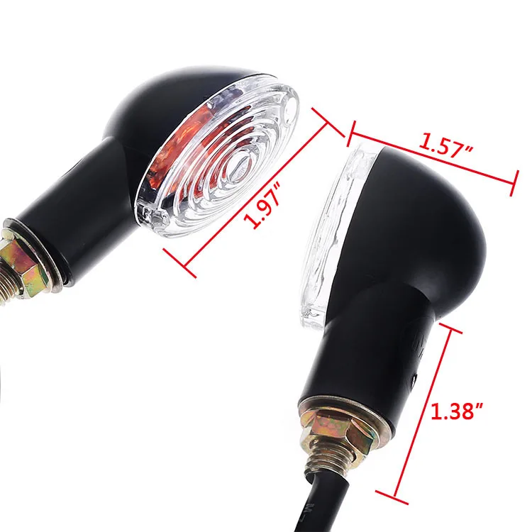 4Pcs Motorcycle Motor Turn Signal Blinker Light Indicator Amber Bulb Motorbike Lamp Universal For Honda Suzuki Yamaha 12V