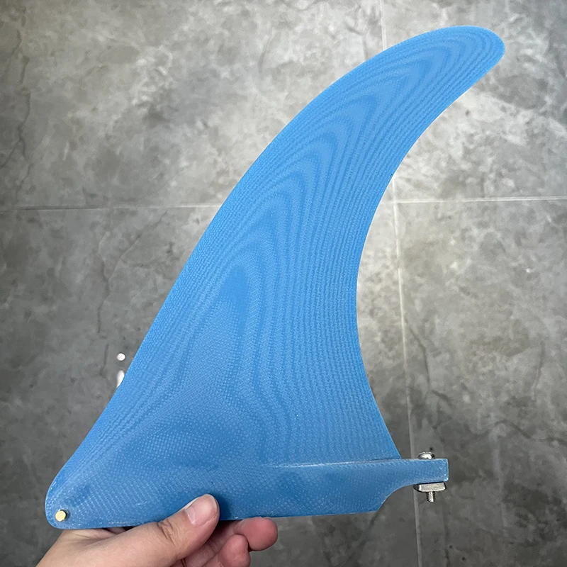 Multi-style 9” single fiberglass tail fin Surfboard tail rudder fits longboards 9' or 9.2 boards Sea Surf Shark Fin Attachment