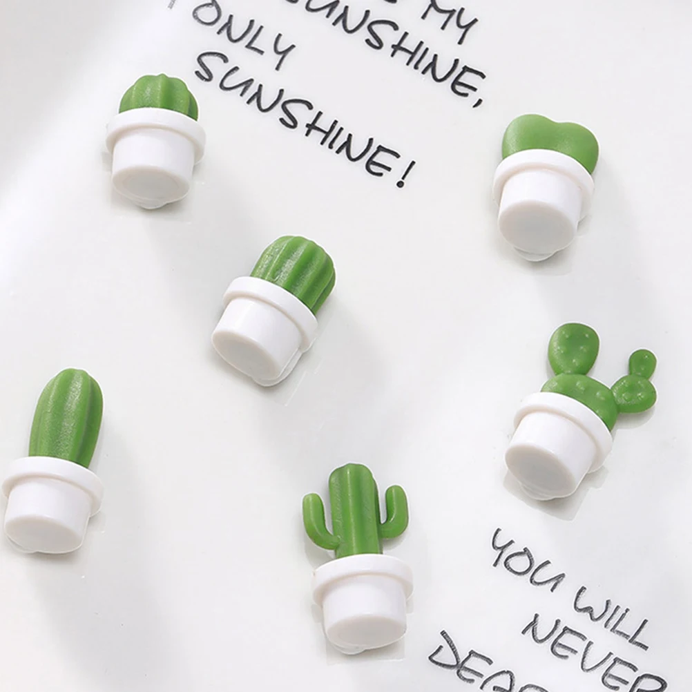 

12 Pcs Cactus Refrigerator Magnets Premium Fridge Stickers Decorative Whiteboard Magnetic Kids Teens Adults Gifts Metal Plate