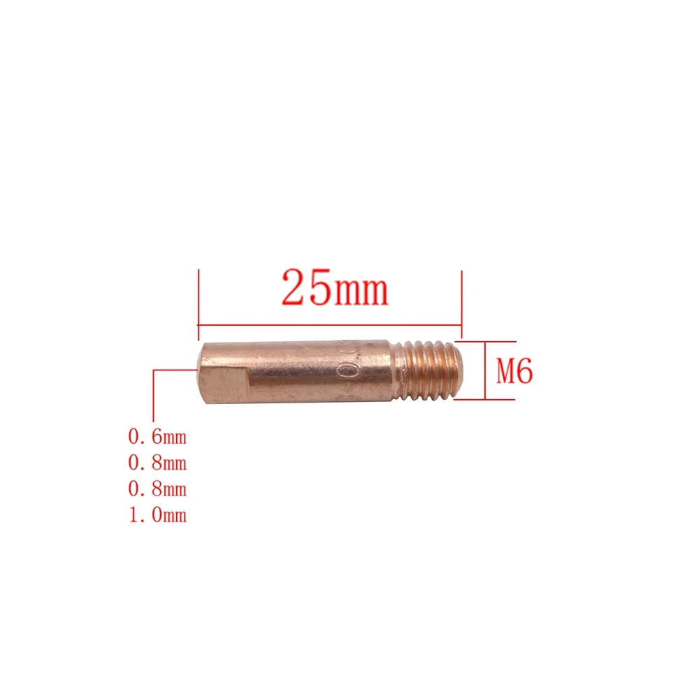 Mig Lastoorts Verbruiksartikelen Mb 15ak Mig E-Cu Contactpunt M 6X25 ( 0.6 0.8 0.9 1.0 Mm) 20 Stuks