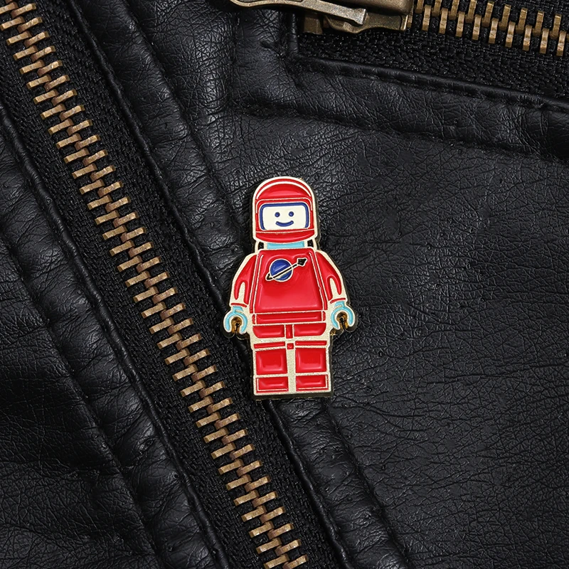 Space Robot Astronaut Enamel Pins Cartoon Badges Custom Metal Lapel Cute Robot Brooch Clothes Hat Bag Jewelry Accessories Gift