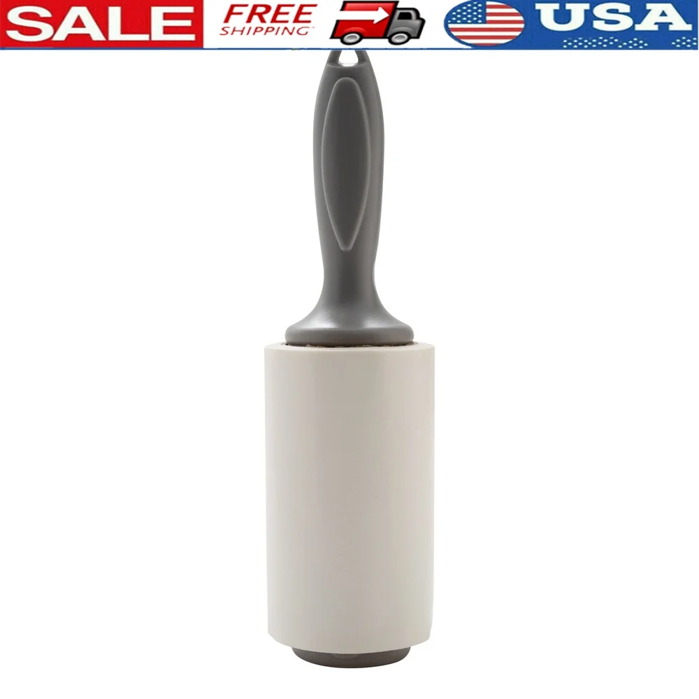 

Super Jumbo Lint Roller, 60 листов, двухсторонний, легко разрывается, удаляет шерсть домашних животных, пыль, запах, без липких остатков, прочная ручка