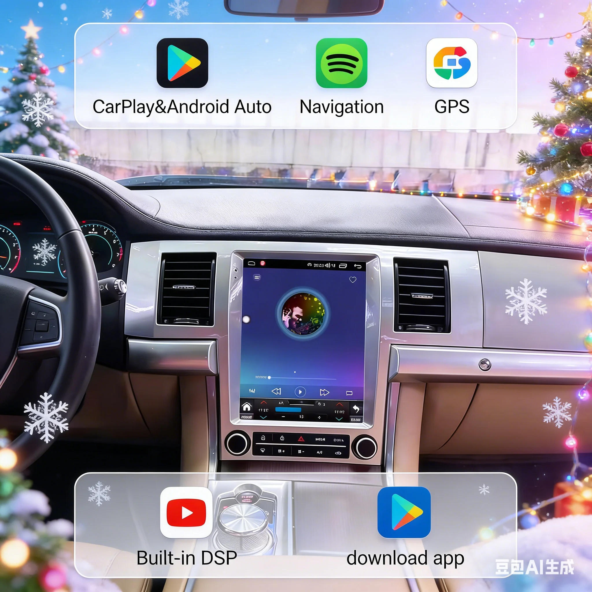 Unidad derecha estéreo Android 14 AUTO para Jaguar XF 2008-2015 navegación GPS estéreo control de voz reproductor de vídeo unidad principal IPS