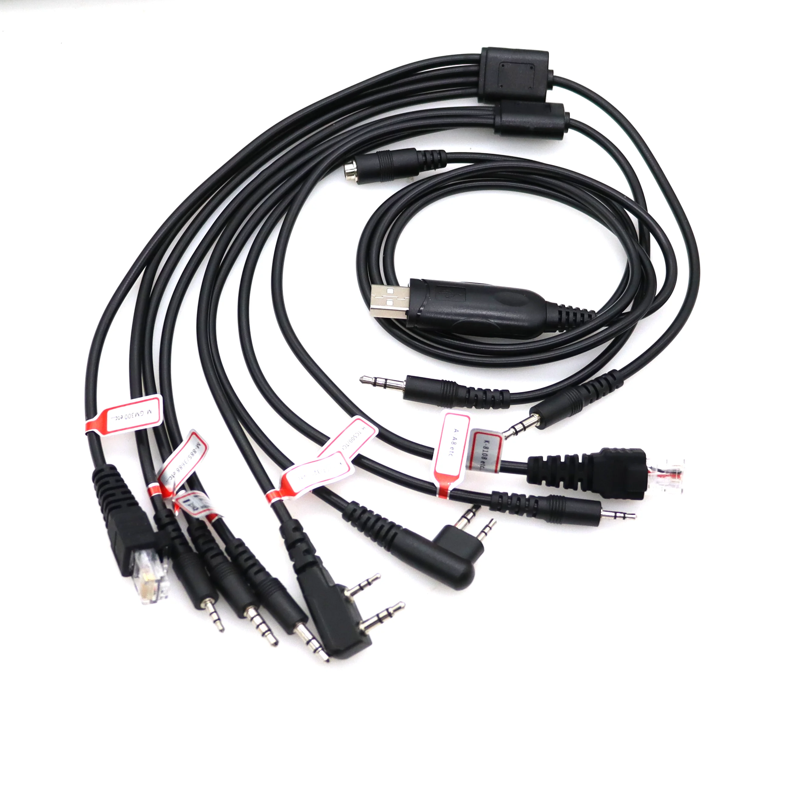 Walkie Talkie 8  in 1 Programming Cable for Motorola PUXING BaoFeng UV-5R for Yaesu for Wouxun Hyt for Kenwood Car Radio