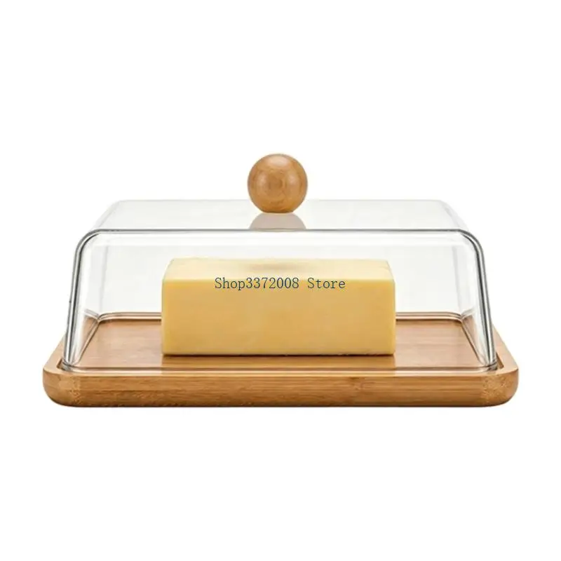 See Through Lid Butter Tray with Base for Breakfast Tables, Refrigerator Shelves, and Daily Meal Service Each Day
