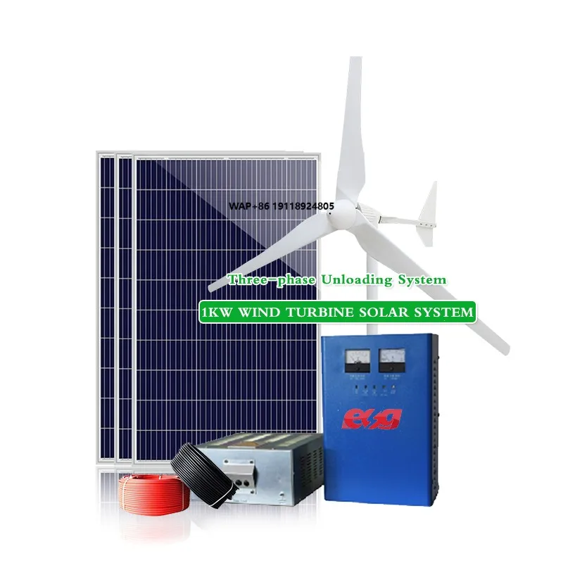 Hybrid 1kW 3kW 5kW Solar Wind Turbine Cost Hybrid Solar Wind 5 Kw Domestic Kit 5000W Energy System