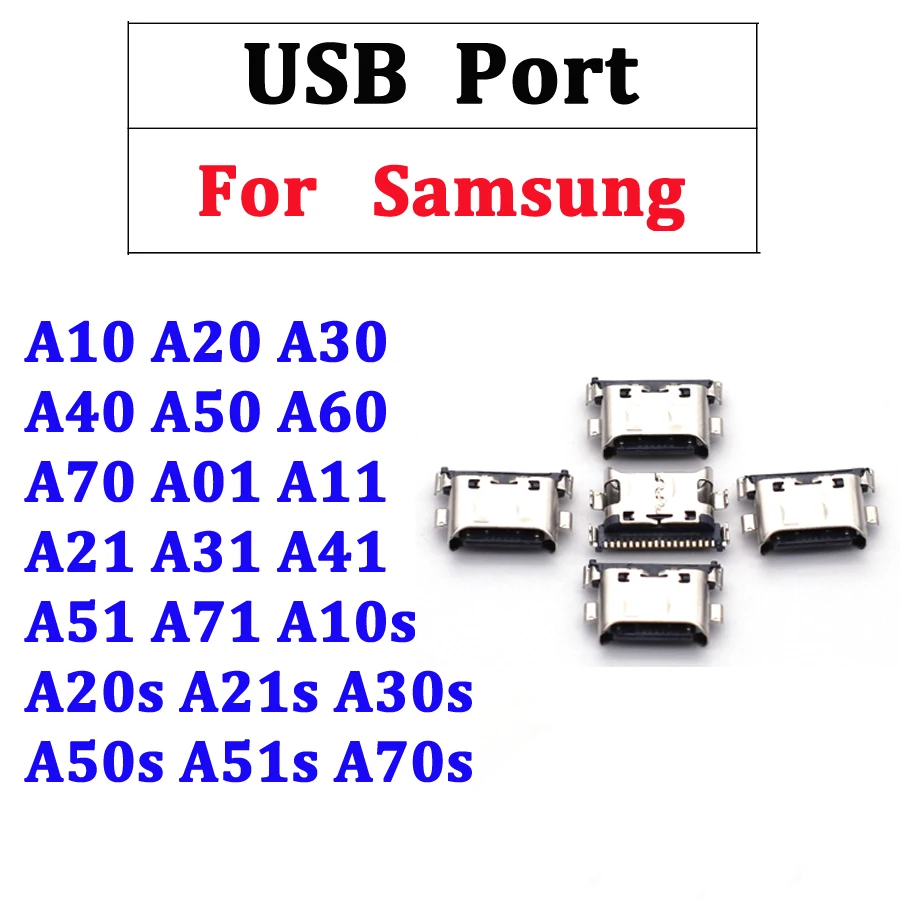 5Pcs Type-C USB Charger Jack Connector Charging Port For Samsung A20 A30 A50 A70 A51 A71 A21s A01 A30s A50s A20s A11 A21 A31 A52