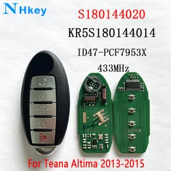 NHkey S180144020 Prox Smart Remote Car Key Fob ID47 dla Nissan Altima Maxima 2013-2015 KR5S180144014 Bezkluczykowy 433 MHz