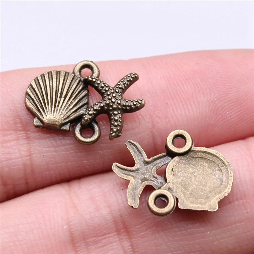 Marine Sea Creature Shell Ocean Animal Connector Pendant Link For Beach Style Jewelry Findings