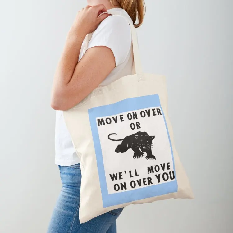 

Black Panther Party Move on Over Tote Bag Women bags Women's shopping bag Women's handbag Shopper handbag