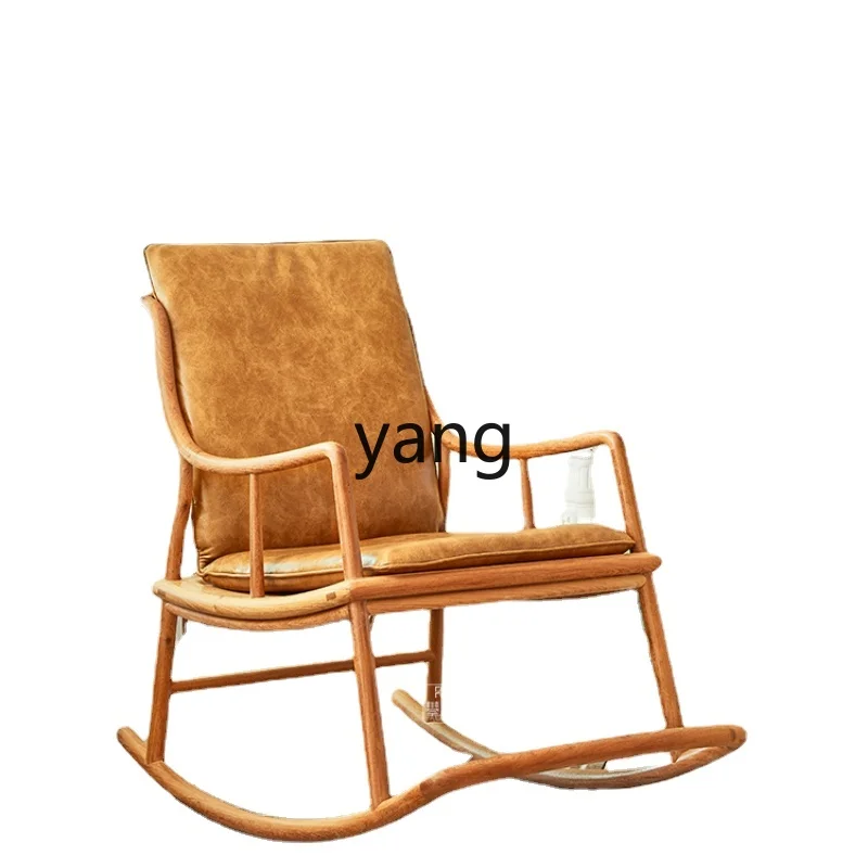 

Yjq Rosewood Furniture Myanmar Rosewood Solid Wood Rocking Chair Balcony Rocking Chair Recliner Adult Leisure Home