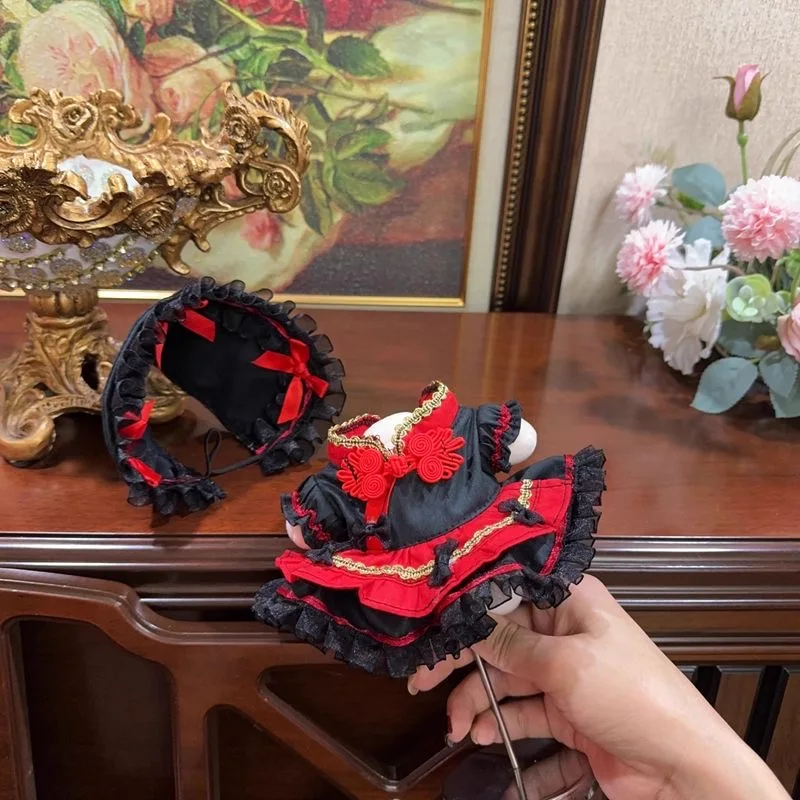 10 cm Baumwollpuppenkleidung „Die rote Hexe“ 20 cm 15 cm 40 cm Baumwollpuppenrock, 50–55 cm wiedergeborene Puppenkleidung, kostenloser Versand