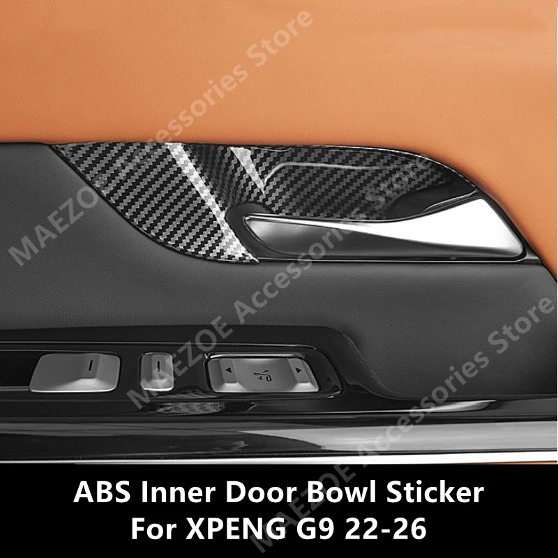 For XPENG G9 22-26 ABS Inner Door Bowl Sticker,Car Interior Decoration Protection Modification Accessories Refit