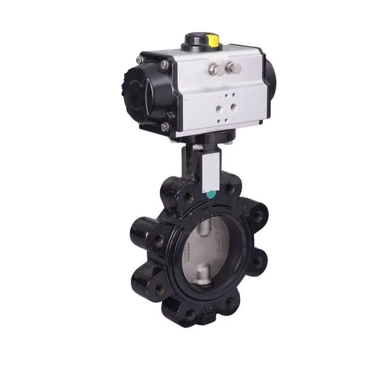 Casting Iron DN50 - DN300 Economy Pneumatic Actuated Butterfly Valve