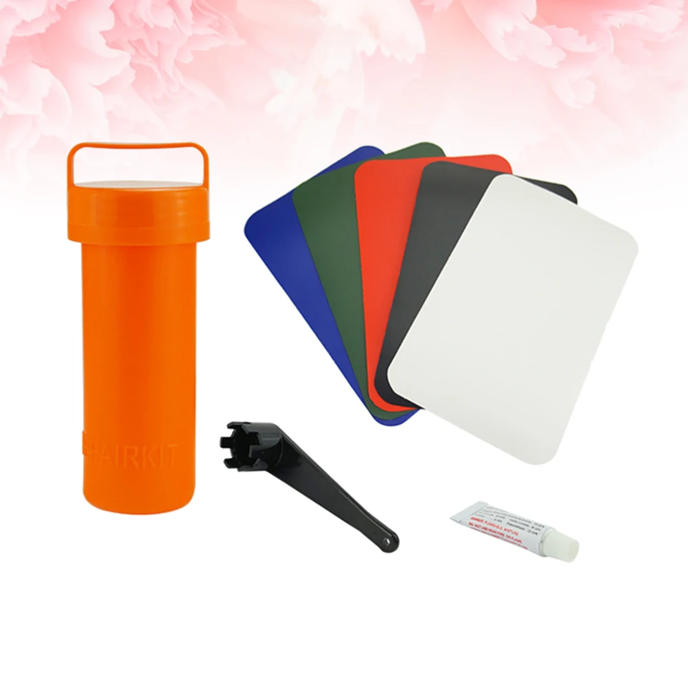 

Repair Patch Set Inflatable Boat Dinghy Damaged Leaking Hole Glue Tool Waterproof Patch Kit for Kayak Canoe Water Toys