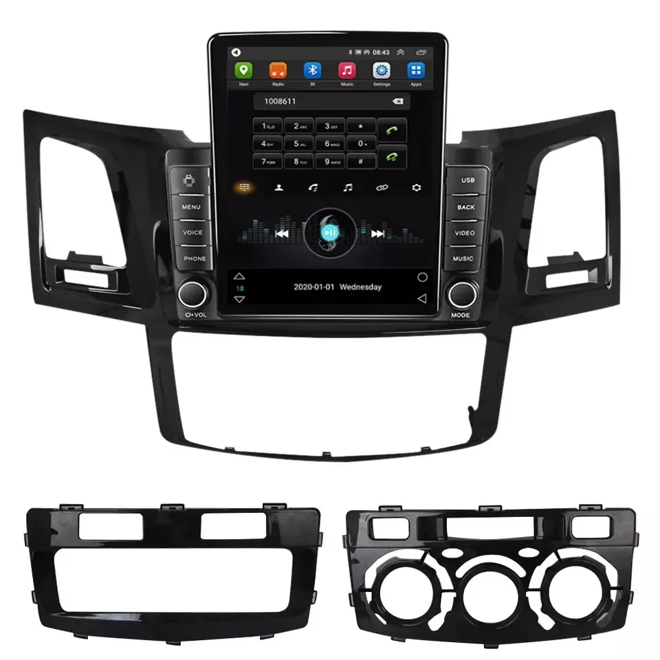 Android 13 car radio for Toyota Fortuner Hilux 2004-2014 8+128GB DSP RDS 360 camera split screen ADAS DVR car gps