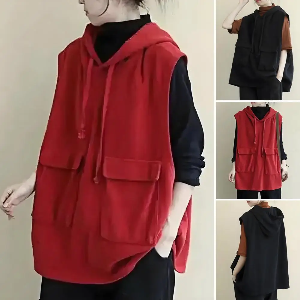 Hoodie Dames Dameshoodies Zomer atletische tanktops met zakken voor training Gym Loose Fit Lichtgewicht sweatshirt