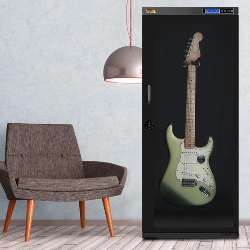 Constant Humidity Guitar Bass Cabinet Musical Instrument Moisture‑proof Storage Box for Player Instrument Daily Maintenance