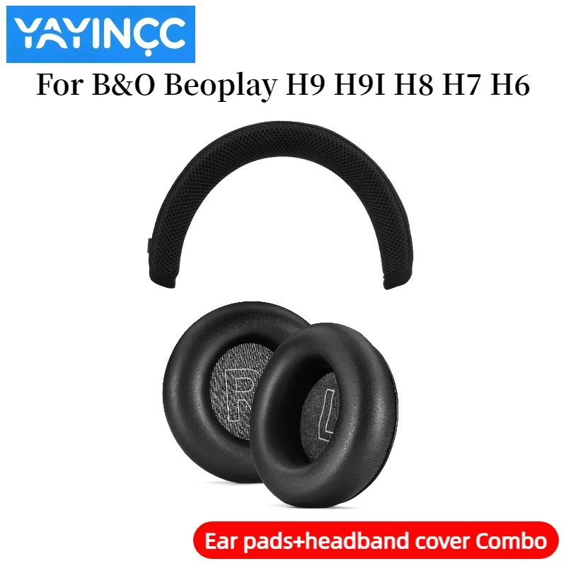 Zestaw wymiennych nauszników YAYINCC + pokrowiec na pałąk z zamkiem błyskawicznym do słuchawek B&O Beoplay H4 H6 H7, H9, H9i, HX H9 gen 3, poduszki nauszne — zdjęcie produktu 3