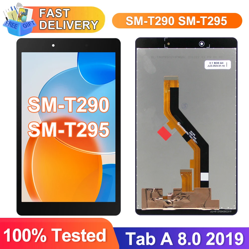 Screen Replacement for Samsung Galaxy Tab A 8.0 (2019) SM-T290 SM-T295 Lcd Display Digital Touch Screen with Frame Assembly ﻿