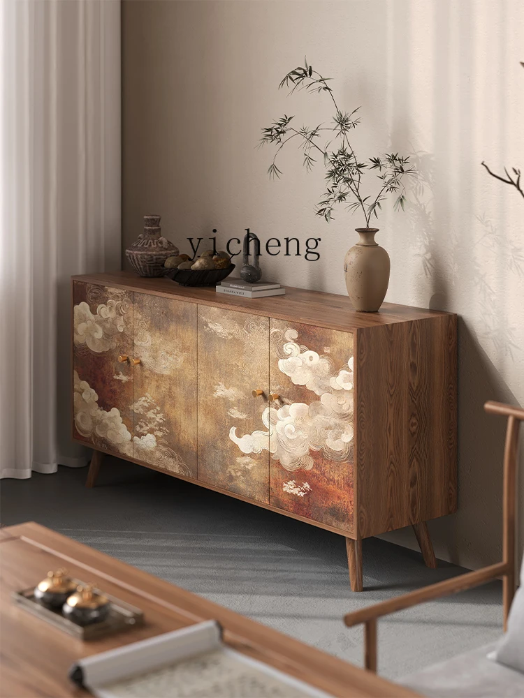 

LX Sofa Side Cabinet Wall-Mounted Integrated Chest Storage Display Cabinet