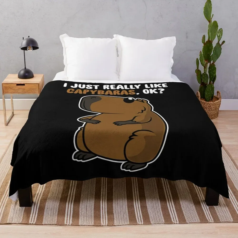 

I Just Really Like Capybaras OK  Cute Toddlers Kids product Throw Blanket