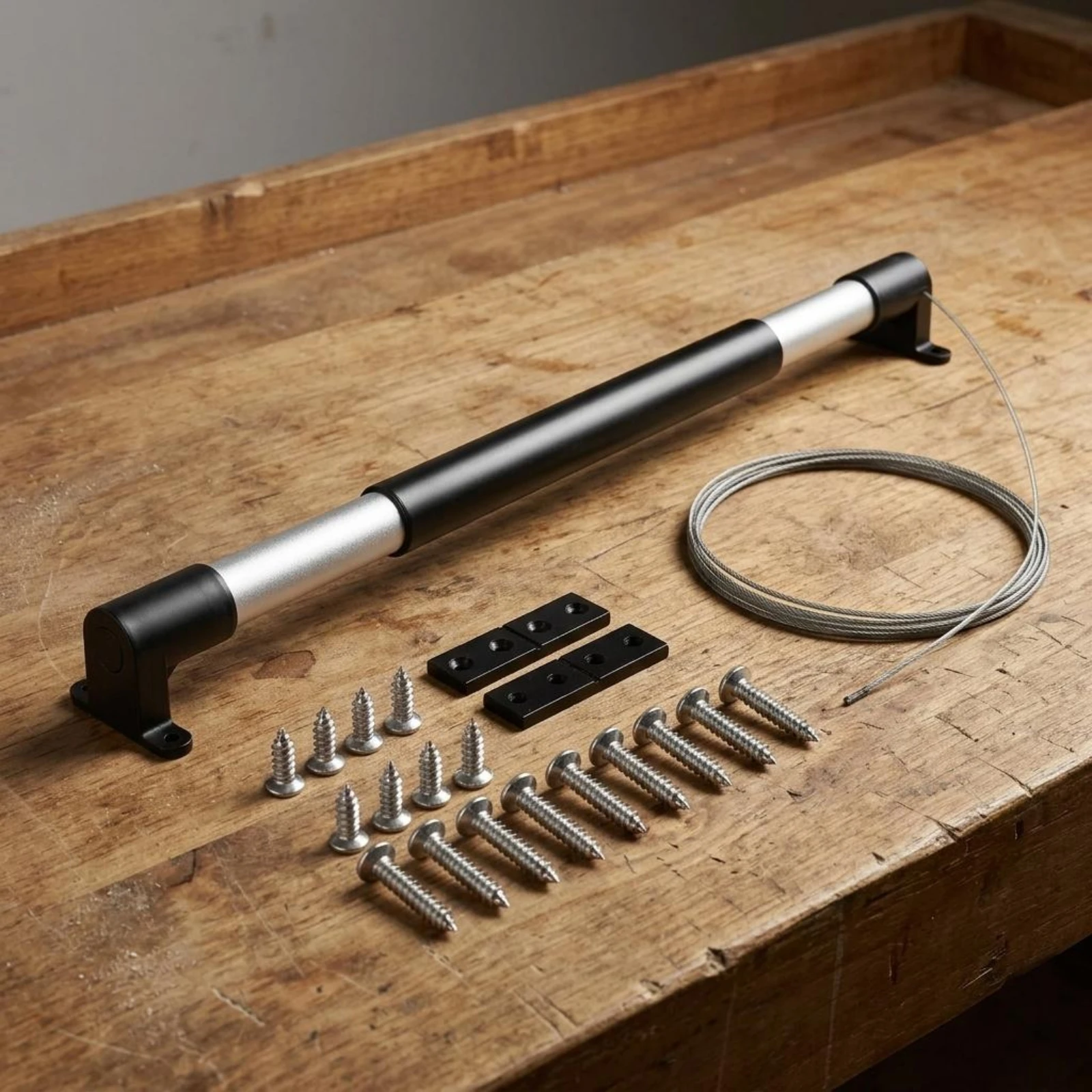 Telescopic Door Pull Handle Automatic Closing Coil-Powered Loaded Handle Industrial Hardware Installation Kit - view 4