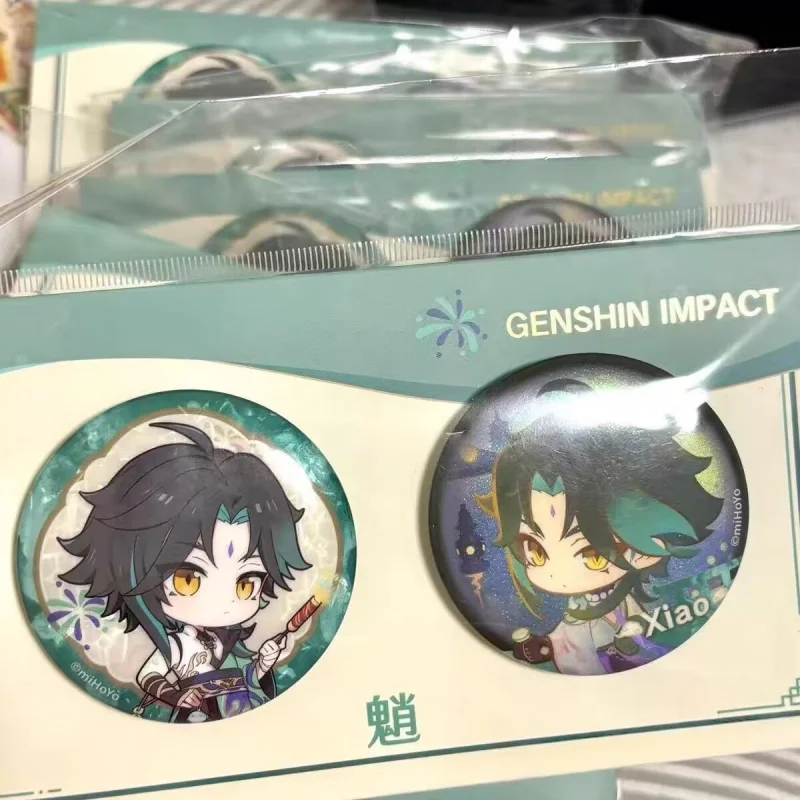 Genuine Mihoyo Genshin Impact Q Version Badge Set West Lake Scenery In Paintings Series Xiao Xingqiu Collectible Gift For Fans