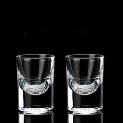 2szt Zestaw 15ml Baijiu Glass Creative Shot Glass Transparent Foreign Wine Cup Drinkware Straight Thick Bottomed Cup Lquor Goblet