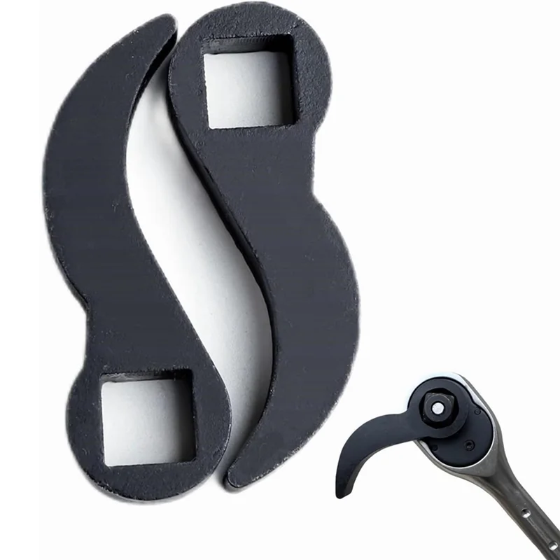 

H-W 2PCS Crowbar Adapter Tools, Adjustable Angle Pry Bar Fits 1/2Inch Ratchet,Crowbar Open-End Wrench For Tight Spaces