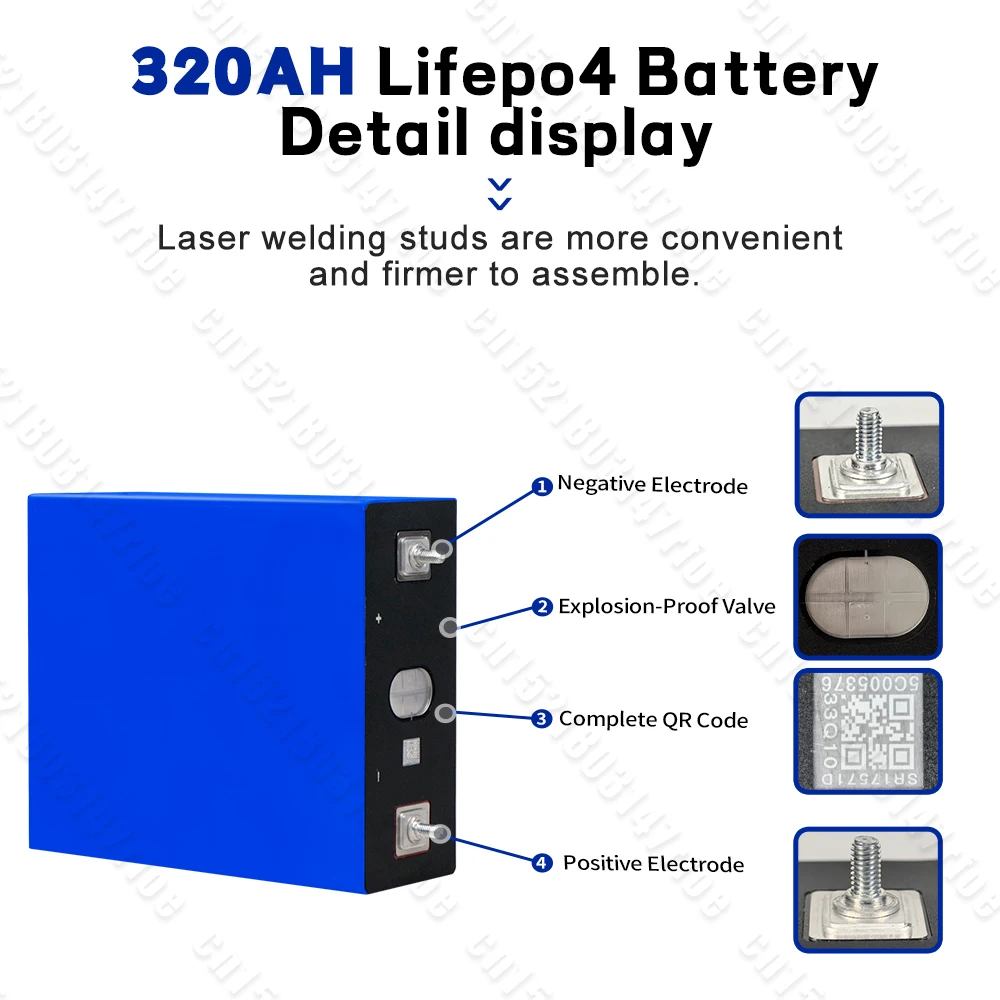 Lifepo4 baterie 320AH 3.2V značka nový 8000 cycles dobíjecí akumulátory DIY 12V 24V 48V RV EV loď golf vozík hon dodávka buňka pack