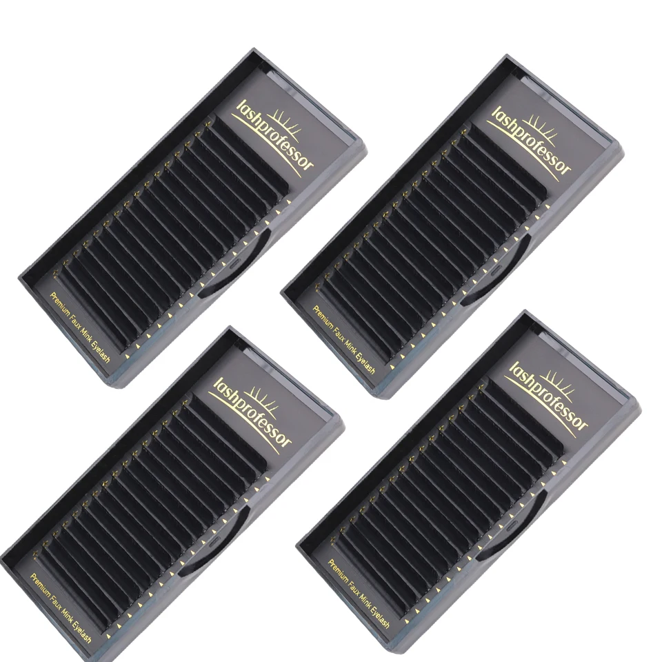 Extensión de pestañas clásica, 16 filas, pestañas suaves de imitación de visón, maquillaje de volumen ruso, pestañas profesionales, maquillaje de pestañas individuales