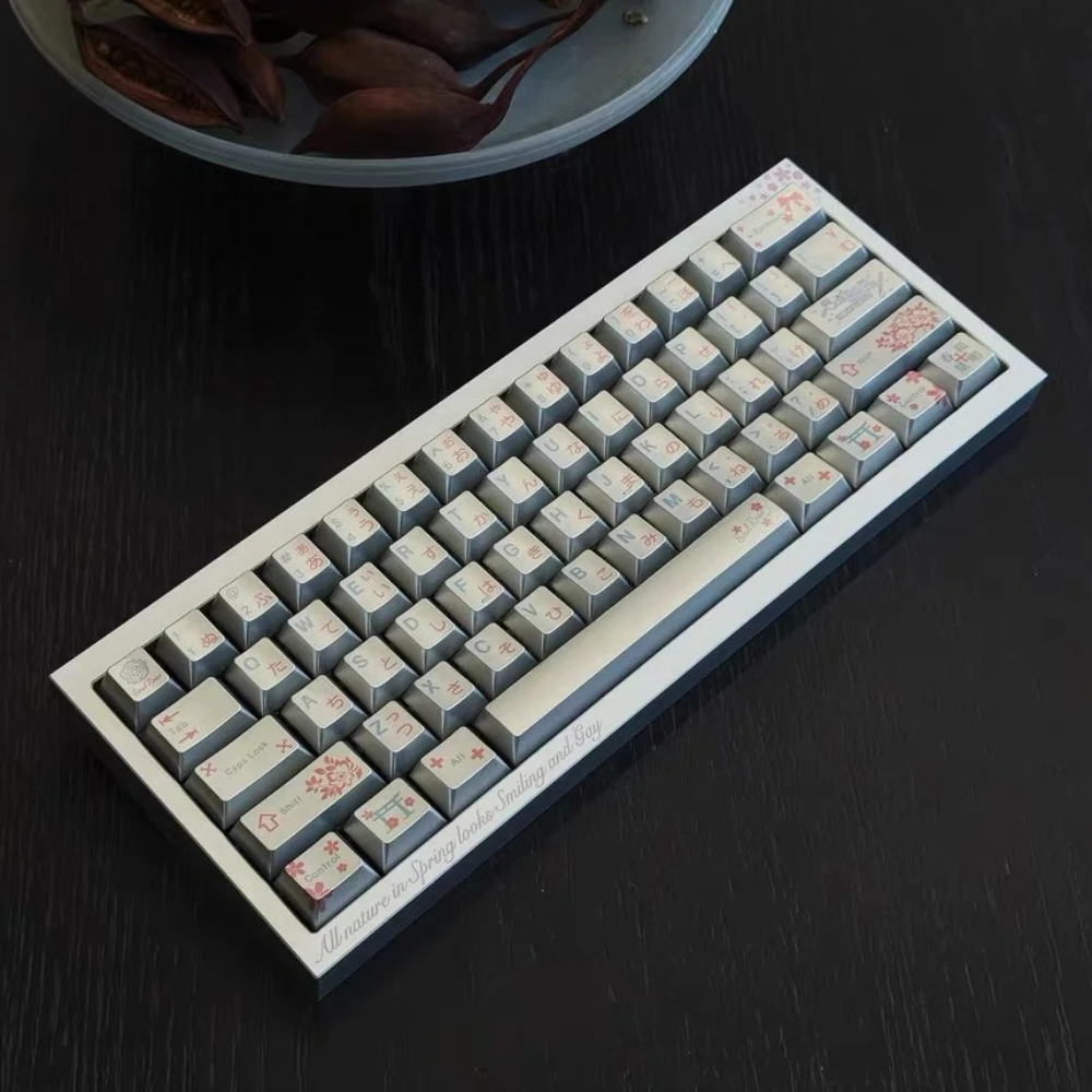 

SoulRose Keycap Set 106key PBT Custom Metallic Texture Personalized Keyboard Cap Cherry Profile KeyCap for Mechanical Keyboard