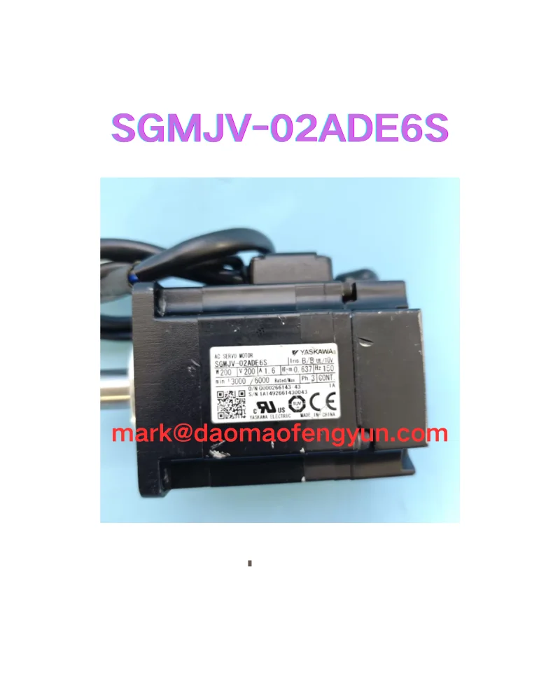 

SGMJV-02ADE6S Second hand servo motor test OK,