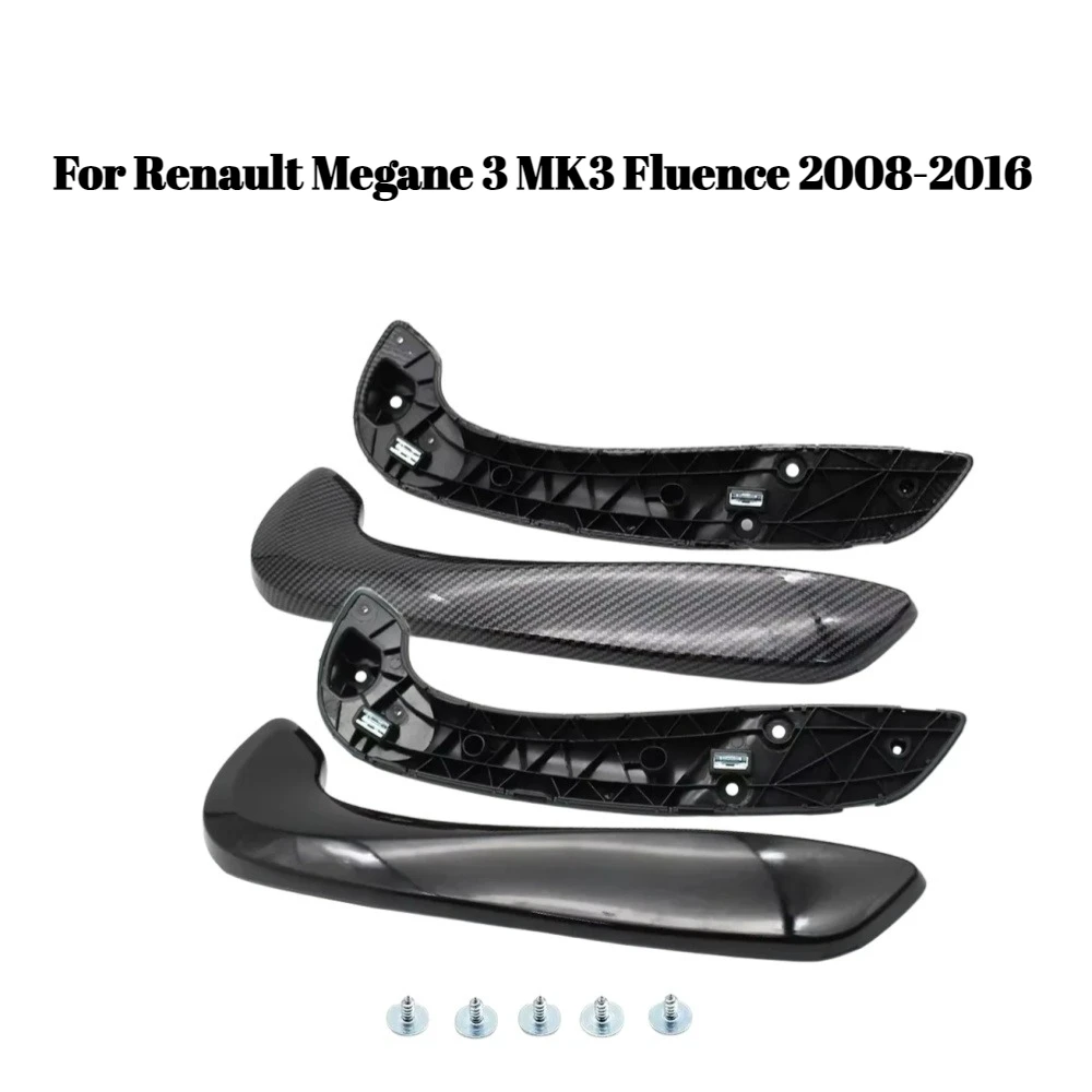 

"Interior Car Front Left & Right Door Pull Handle Kit for Renault Megane 3 MK3 Fluence 2008-2016, 809540001R 809600007R"