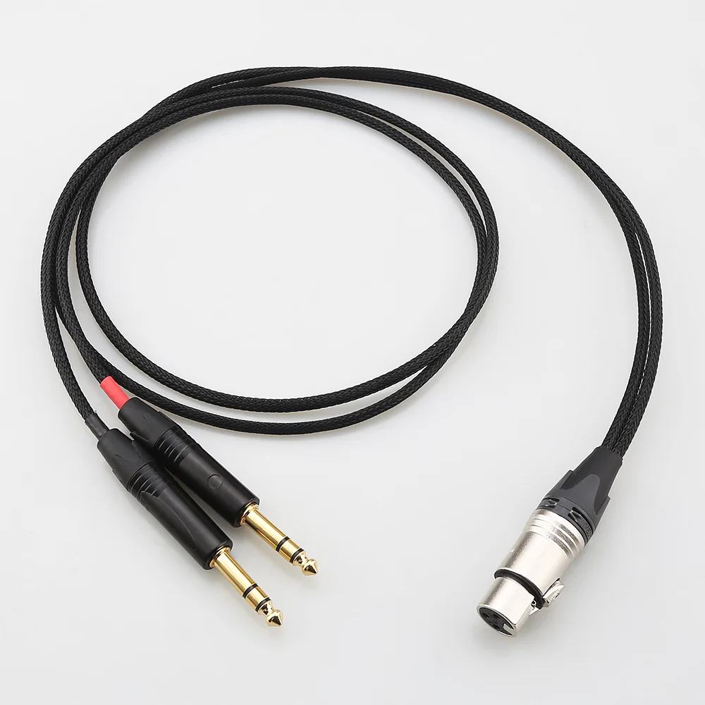 

Audio Neutrik XLR Female to Dual 1/4" 6.35mm TS Mono Y Splitter Hifi Microphone Cable