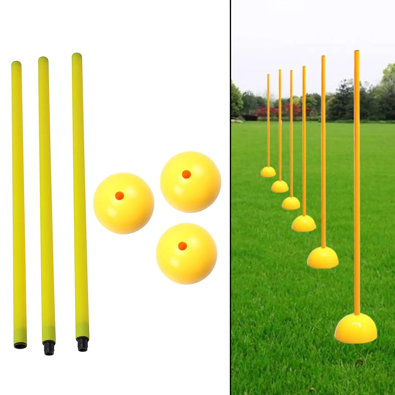 3 Sets Football Door Bars Training Device, Sign, Obstacle Marking Bar