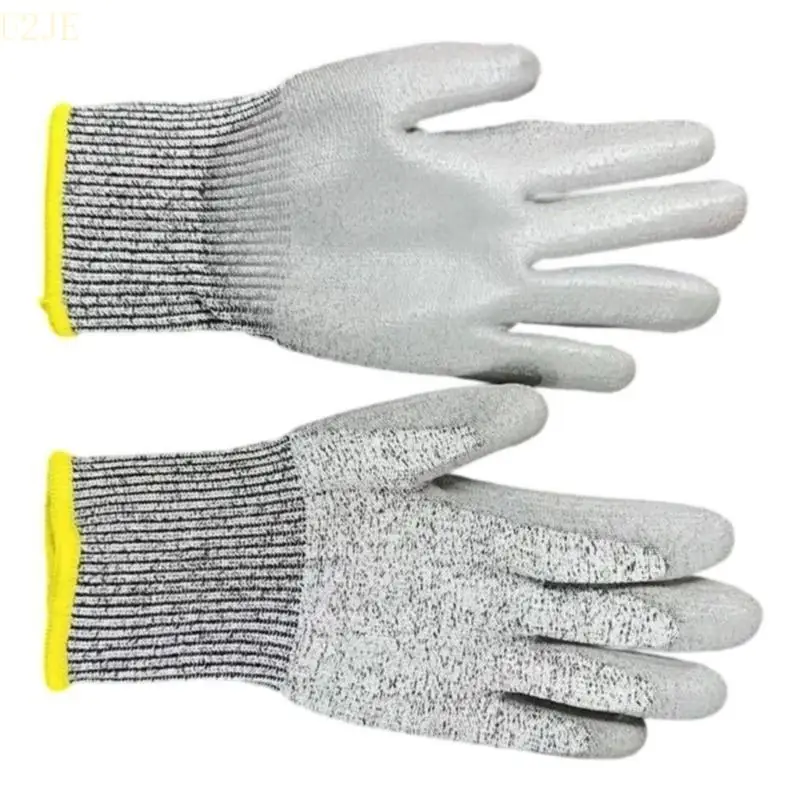 U2JE 2 Pair Cut Proof Gloves Work Gloves Cut Resistant Safety Gloves Protective Gloves Cutting Protections Gloves for Kitchen