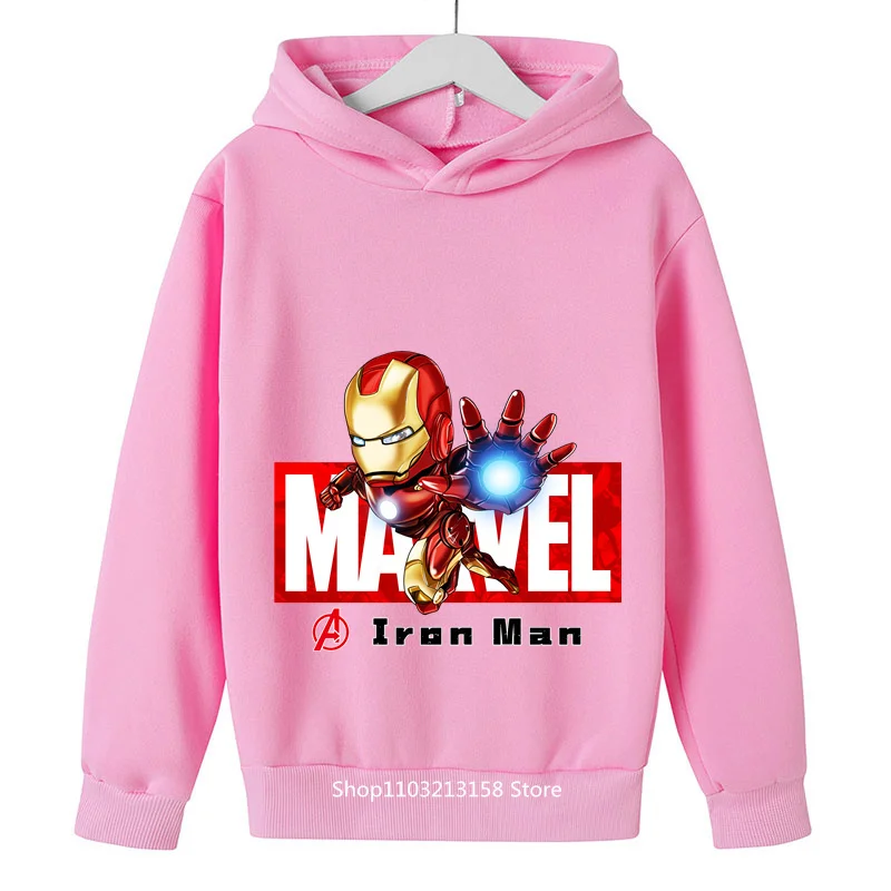 

Spring/Summer 2024 Fashion Kids Superhero Iron Man Hoodie Boys Girls Kids Hoodie Hoodie Kids Top Ages 4-14