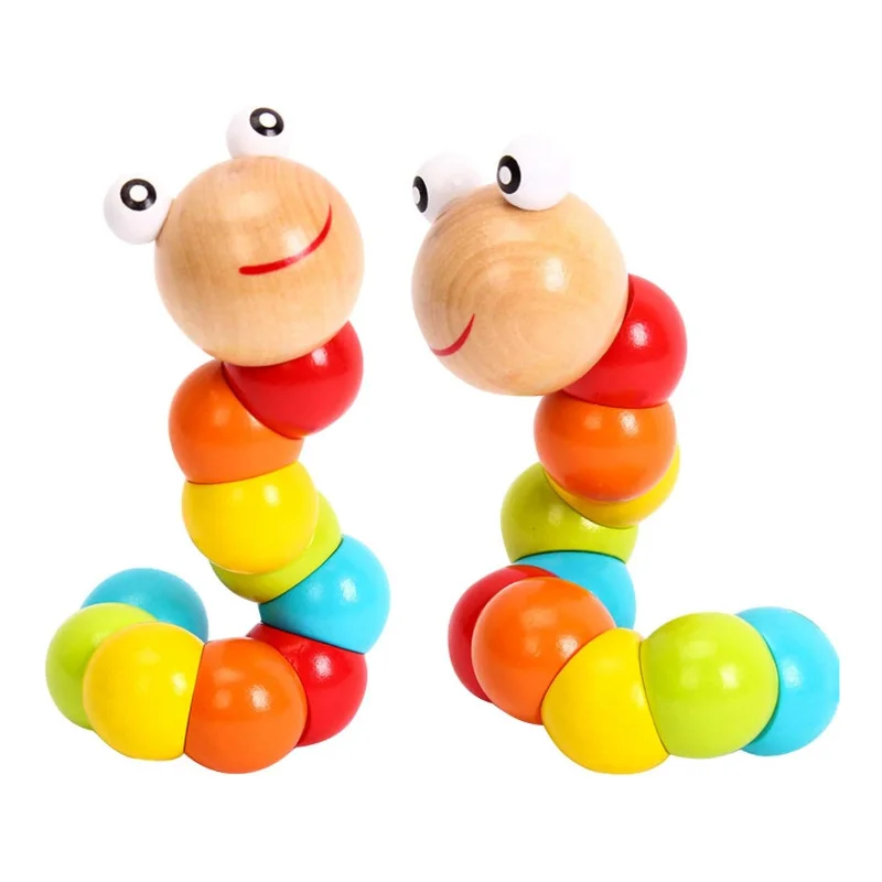 

2pcs Rainbow Caterpillar Twisting Developmental Toy, Tummy Time Toys Crawling Toys- Baby Boy and Baby Girl,birthday,Christmas