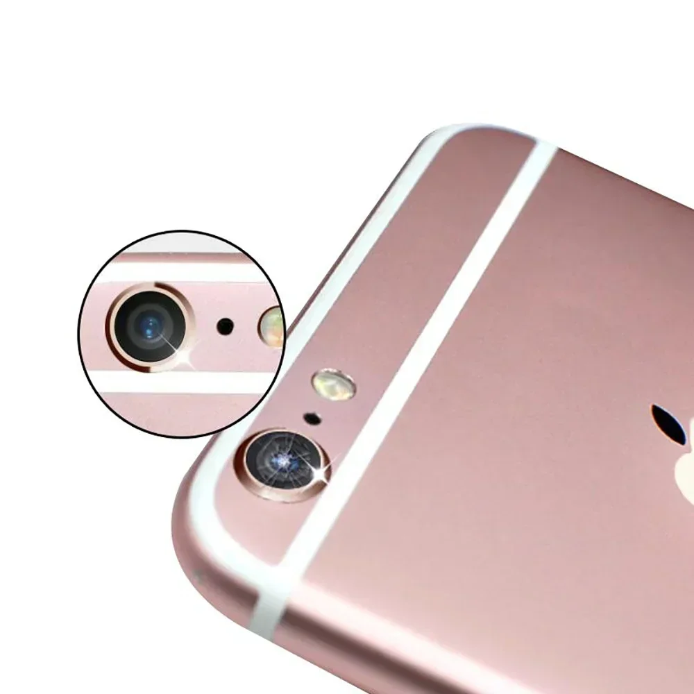 Cámara trasera para IPhone 6, 6P, 6s, 7, 7P, 8 Plus, lente de cubierta de vidrio trasero con reemplazo de reparación de Marco