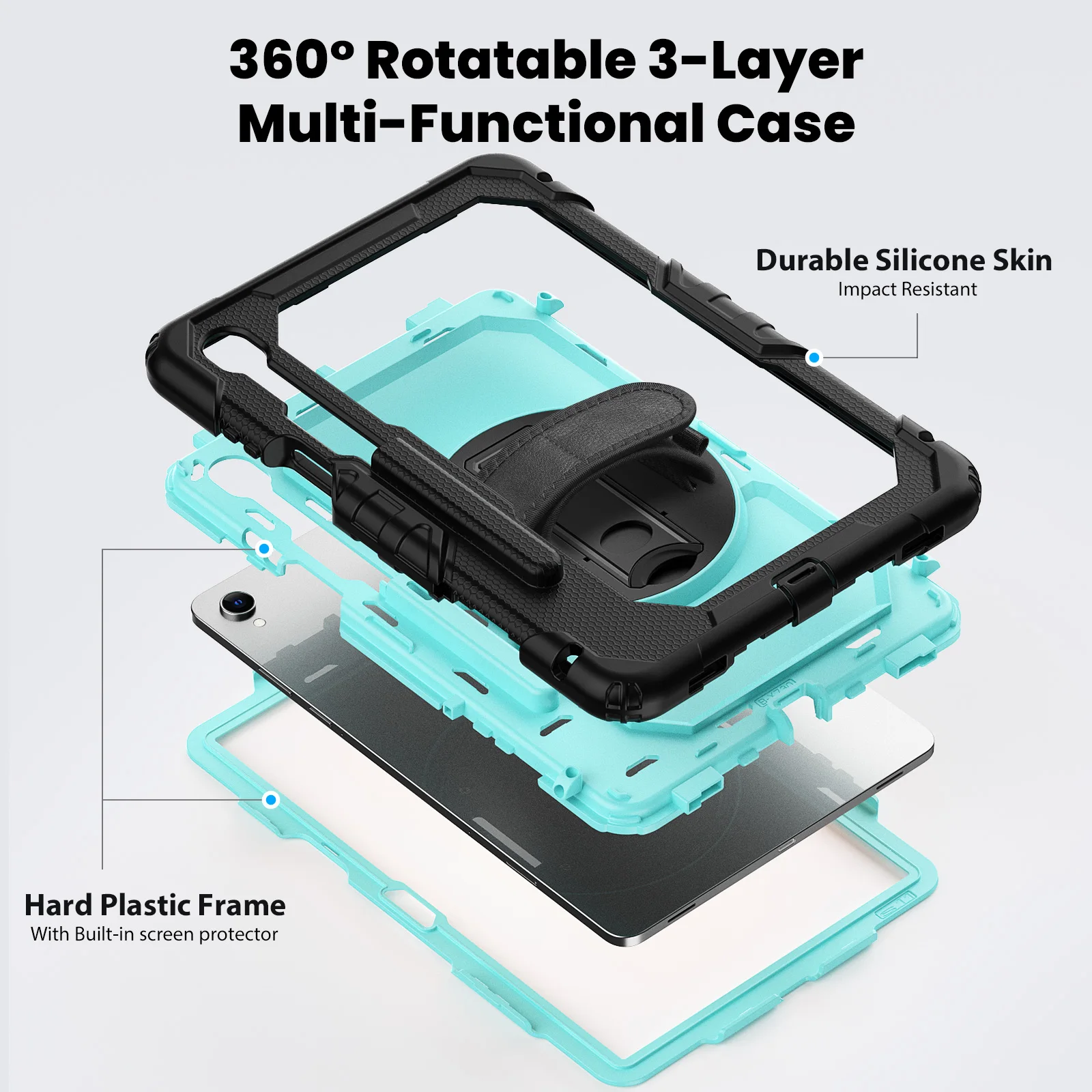 Tablet Case for Galaxy Tab S11 2025 SM-X736 Stand Cover with shoulder straps for Samsung Galaxy Tab S11 11 inch 2025