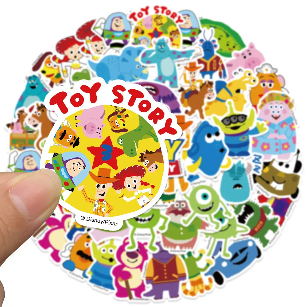 50PCS Disney Toy Story Lotso Stickers Anime Decal Skateboard Laptop Motorcycle Cute Kawaii Cartoon Movie Sticker Pack Kids Toys