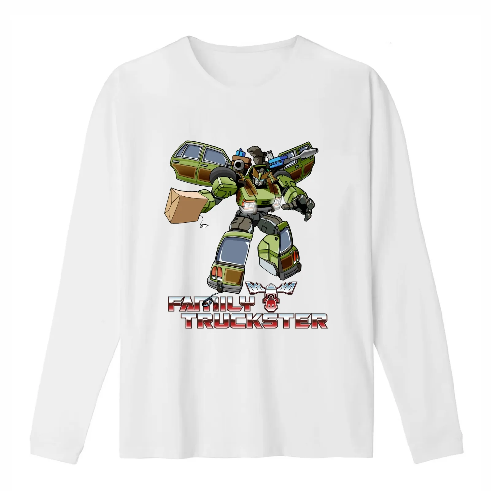 Family Truckster Transformer T-Shirt Summer Casual Cotton Tee Oversized Streetwear Tops Vintage Graphic Print 100% Cotton
