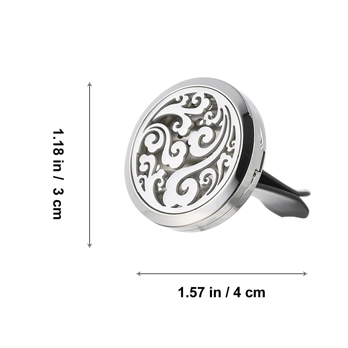 

Aromatherapy Clip Vent Freshener Car Perfume Diffuser Clips Stainless Steel Hollow Design Essential Oil Aromatherapy Car